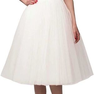 A Line Tulle Party Skirt